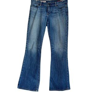 X2 Womens Curvy Flare Leg Jeans Size 12 Long Whiskered Y2K Style